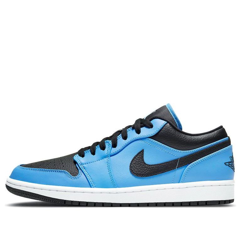 Air Jordan 1 Low 'University Blue Black'  553558-403 Signature Shoe